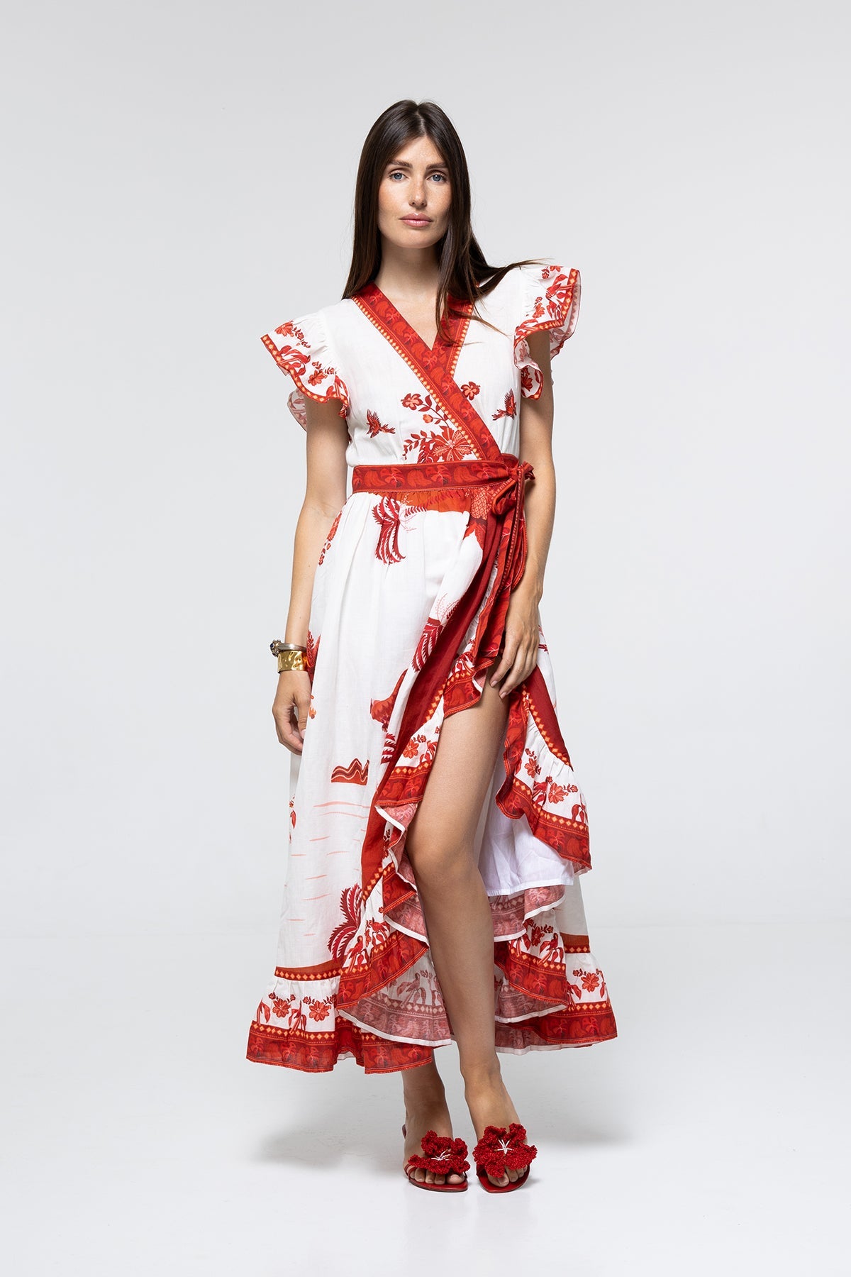 Camille Dress - Red Parrot