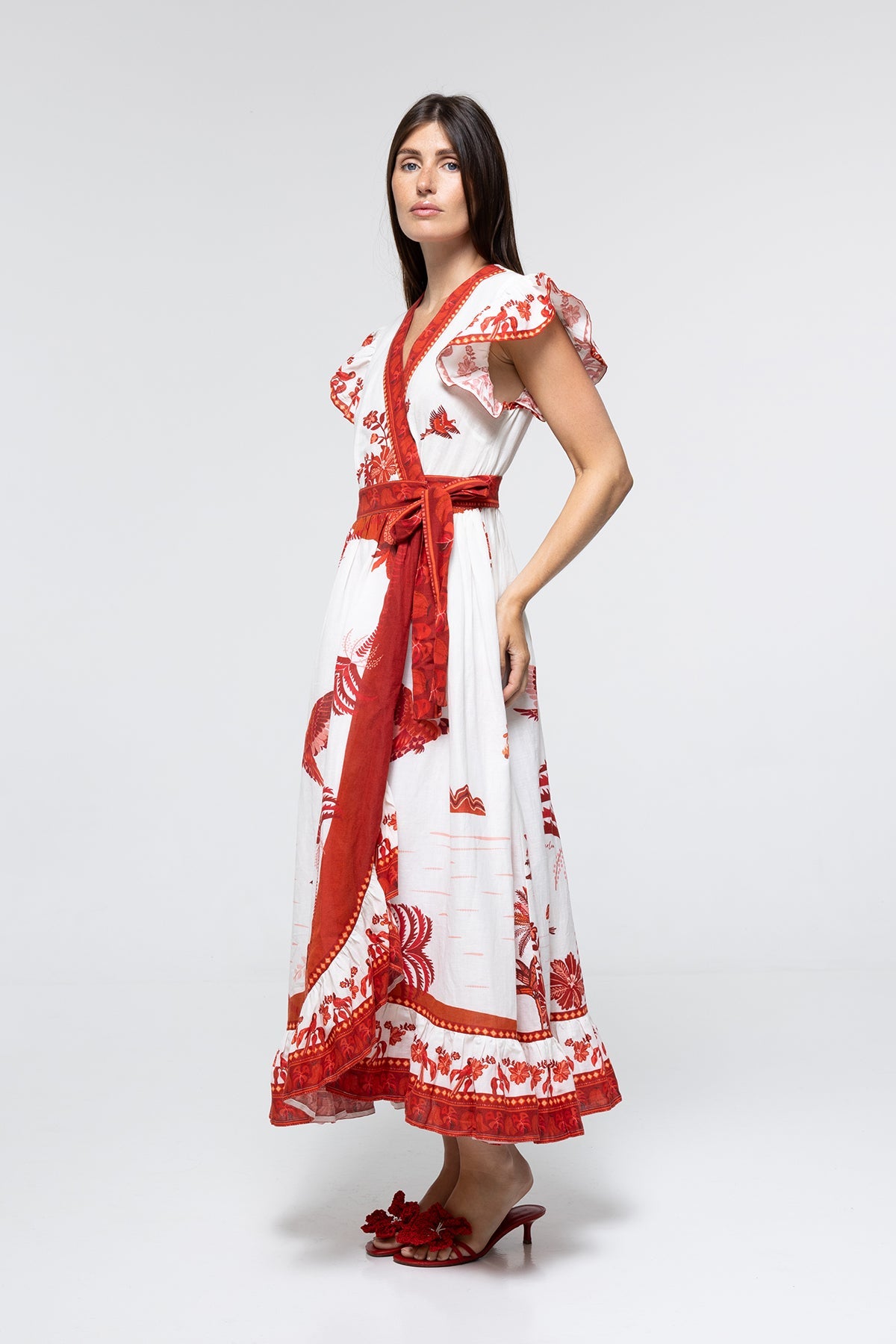 Camille Dress - Red Parrot