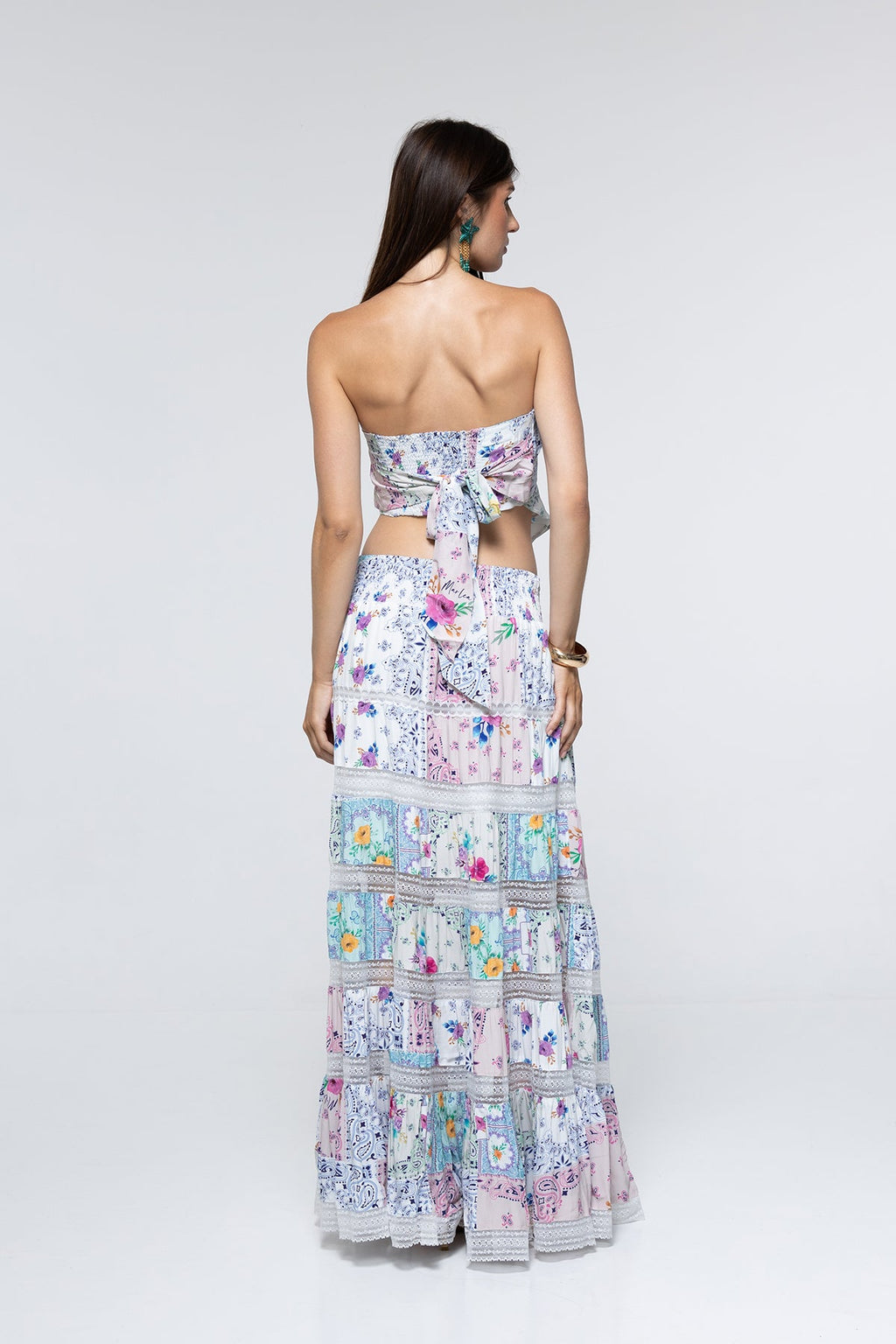 Falda Thea - Paisley Floral Patch