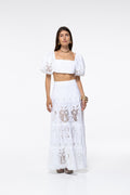 Alissa Skirt - White Embroidery