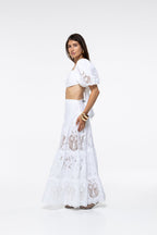Alissa Skirt - White Embroidery