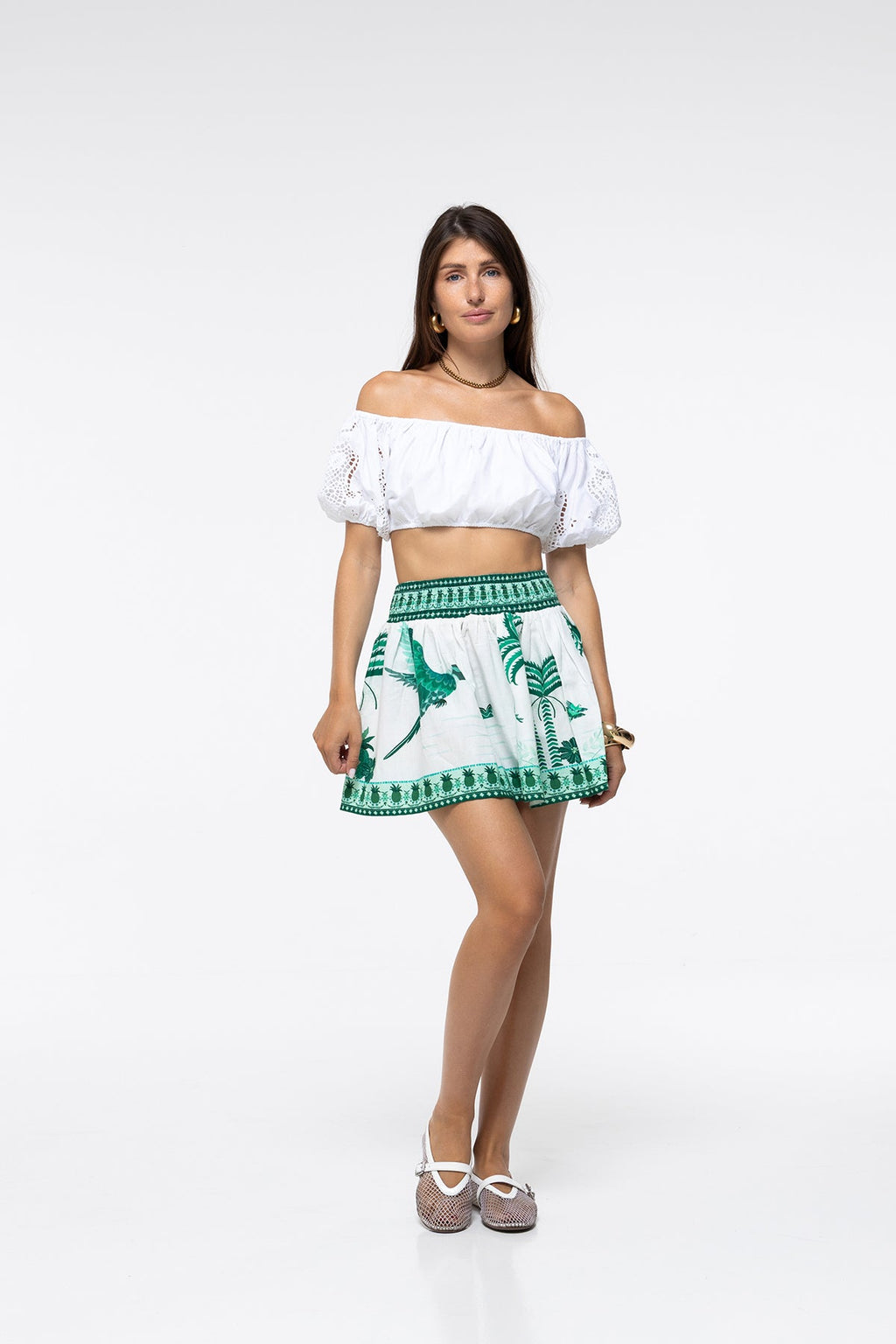 Pia Skirt - Green Parrot