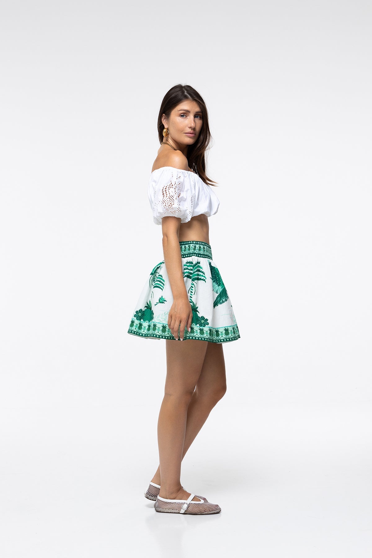 Pia Skirt - Green Parrot