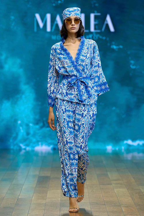 Pantalon Kenza - Bleu Aztec