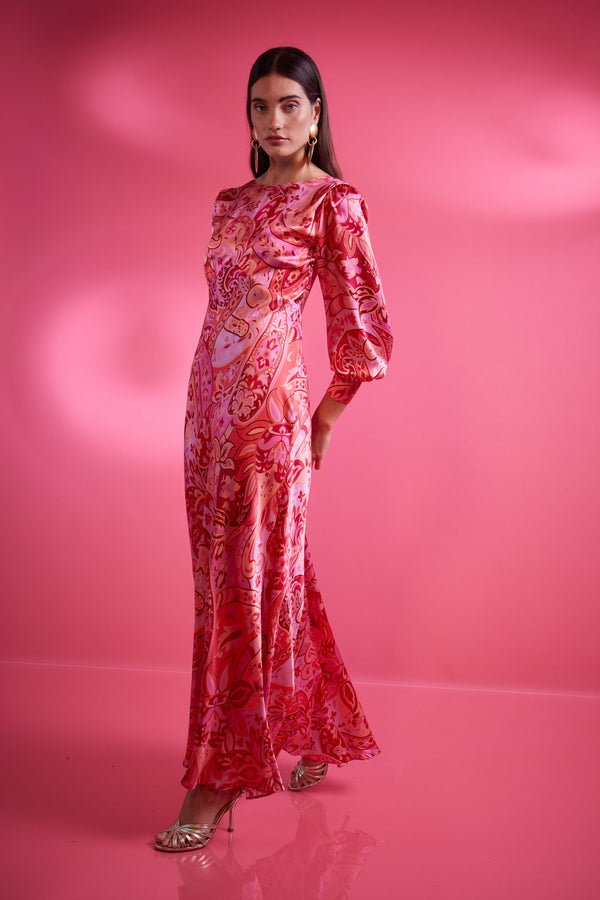 Marni Grace Paisley Magenta Dress