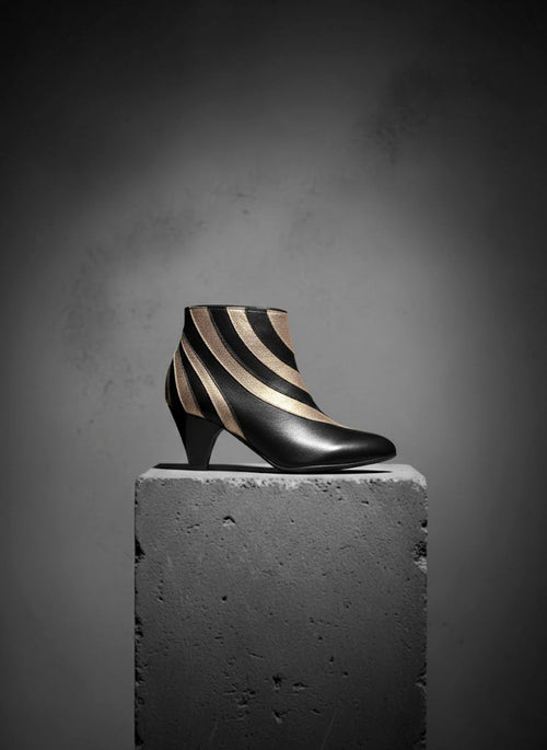 Marshall - Cuir Noir & Champagne