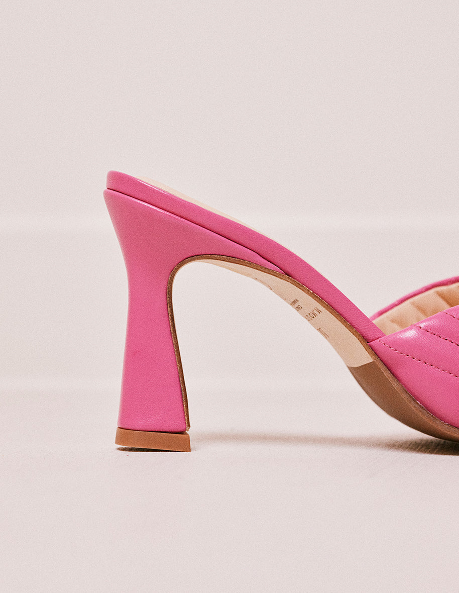 Mule en cuir fuchsia Martha - M.Moustache