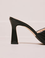 Mule en cuir noir Martha - M.Moustache