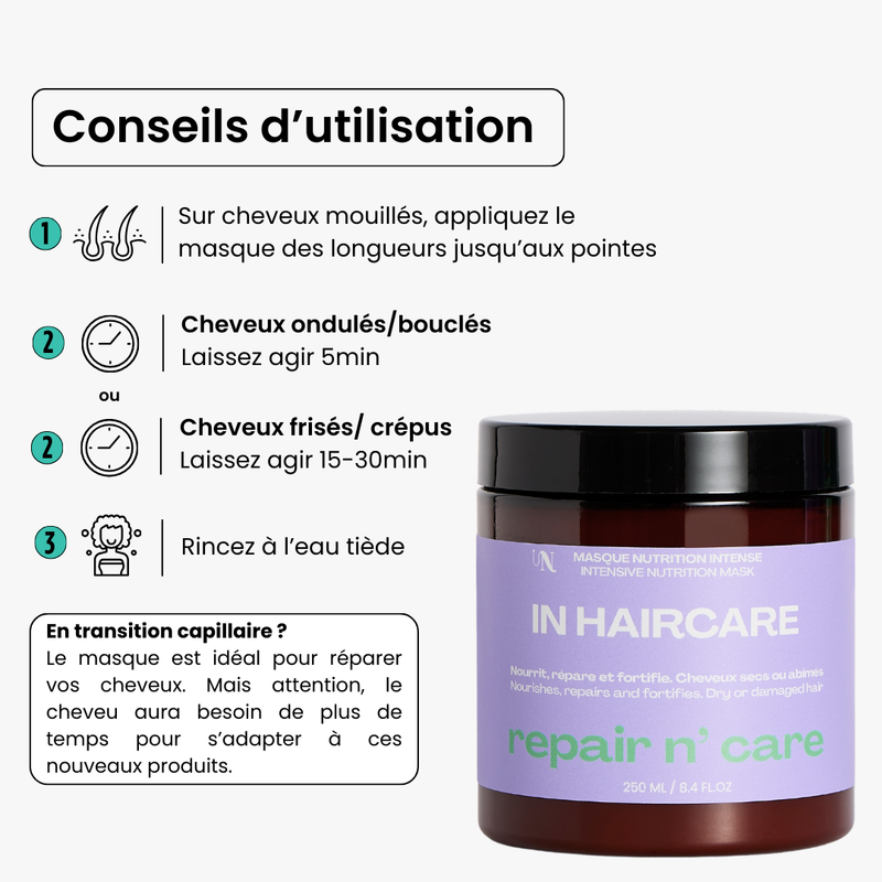 Masque Intense : Repair N' Care Nourrit, Répare Et Fortifie - 250Ml