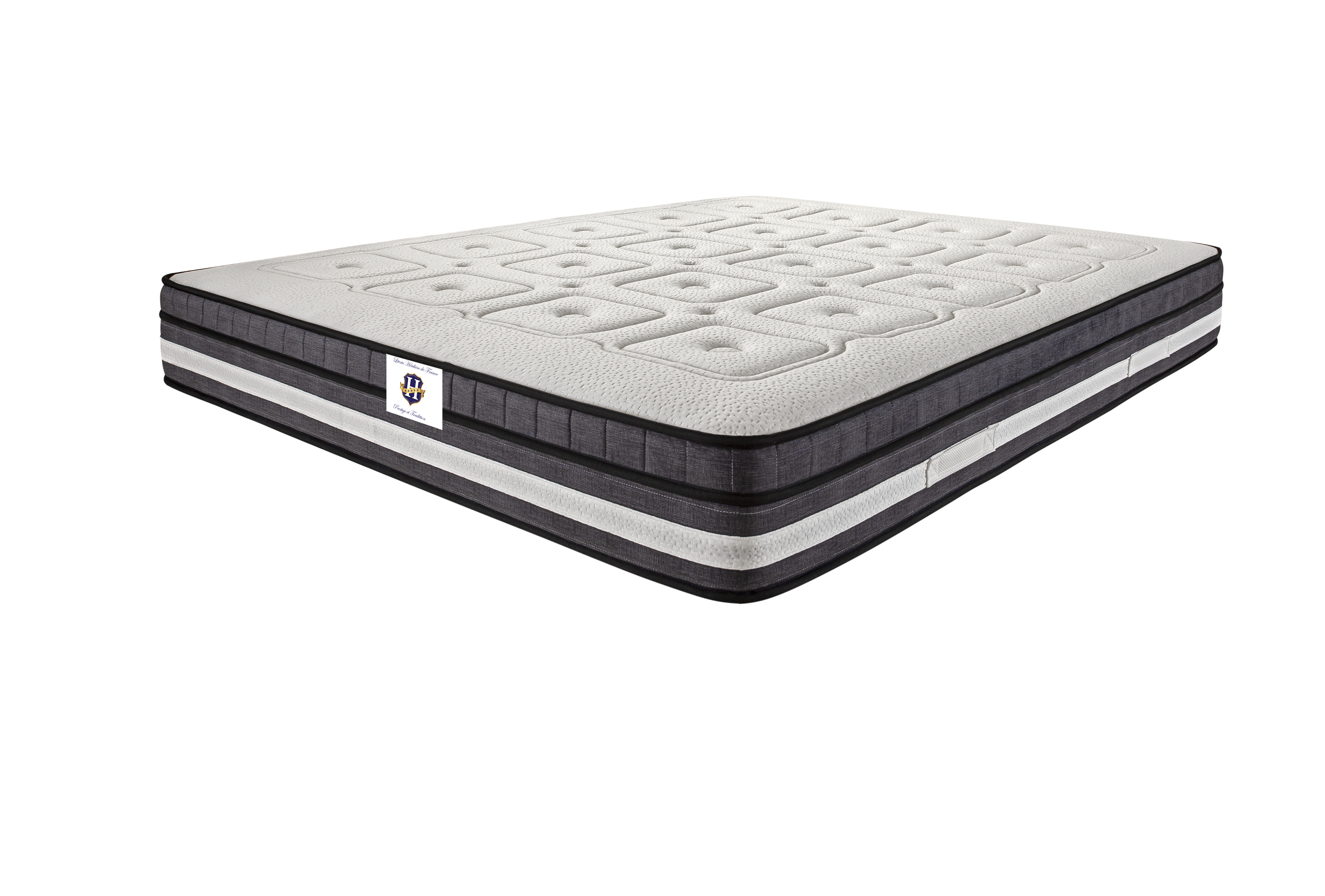 Chinon - Mattress + Box Spring Set - White/Grey
