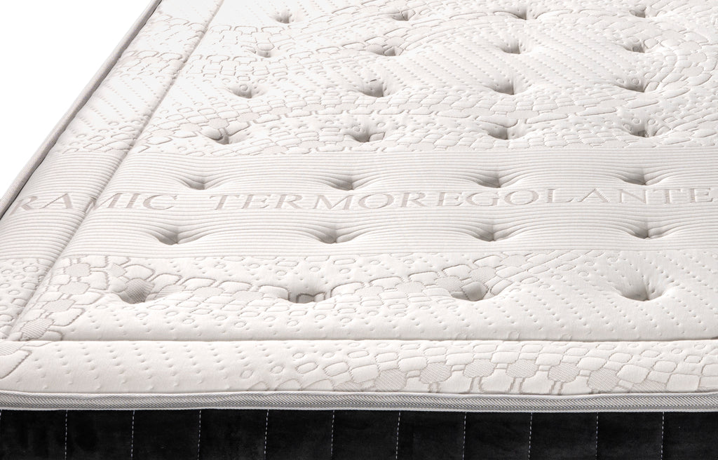 Versailles - Ensemble Matelas + Sommier - Blanc/Noir