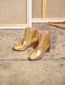 M.Moustache - Gold leather boots for Woman Mathilde H