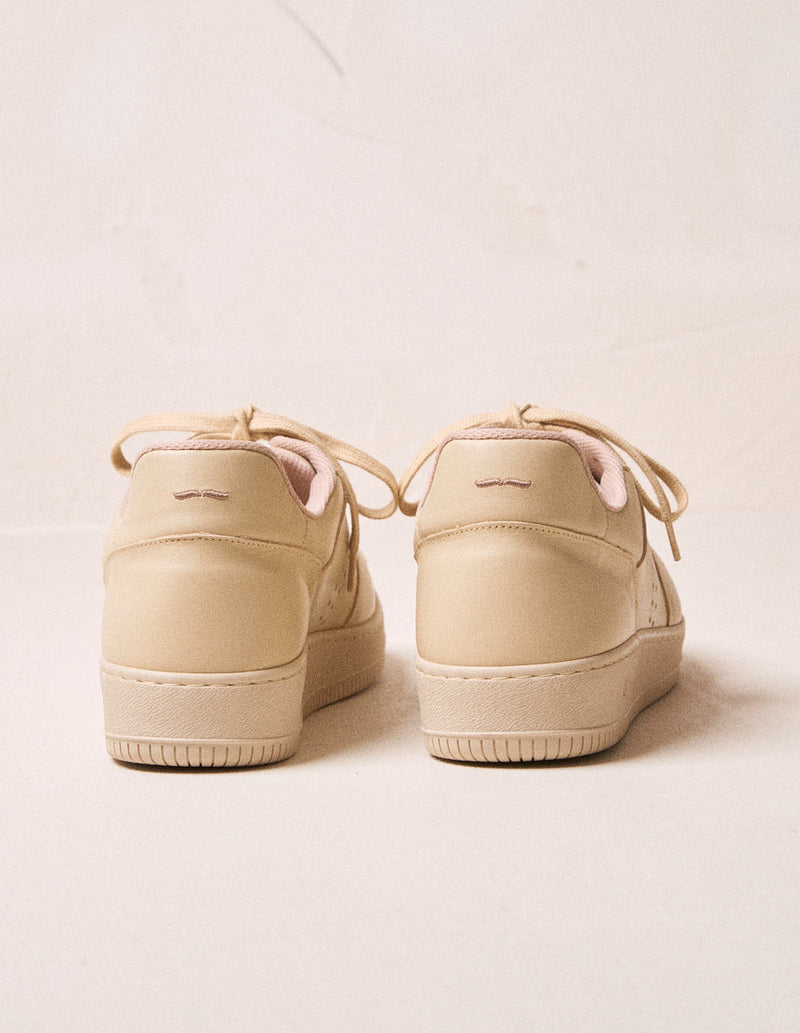 Maxence H Low Sneakers - Cream Leather