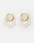 Maxi Fleurette Earrings - Iridescent White