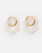 Boucles D'Oreilles Maxi Fleurette - Irisé Blanc