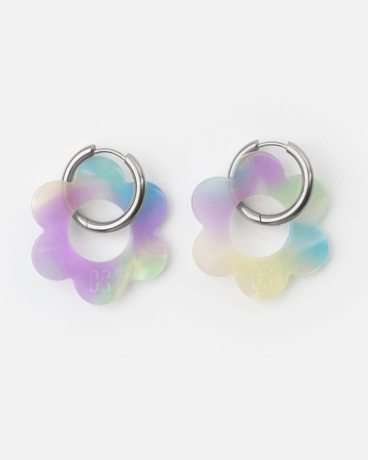 Boucles D'Oreilles Maxi Fleurette - Sirène