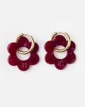 Boucles D'Oreilles Maxi Fleurette - Cerise