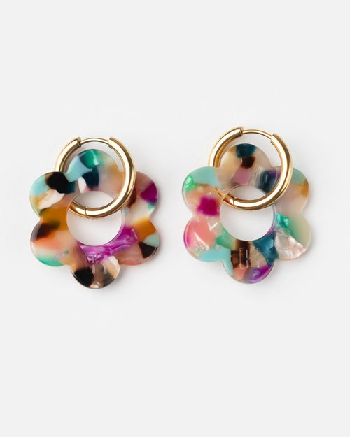 Pendientes Maxi Fleurette - Confeti