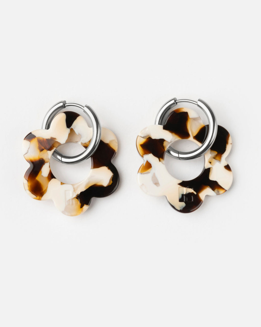 Boucles D'Oreilles Maxi Fleurette - Latte