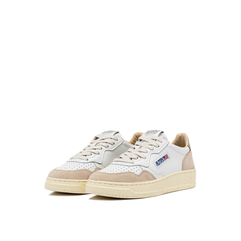 Autry - Sneakers Medalist - Leat/Suede Wht/Gold - Femme