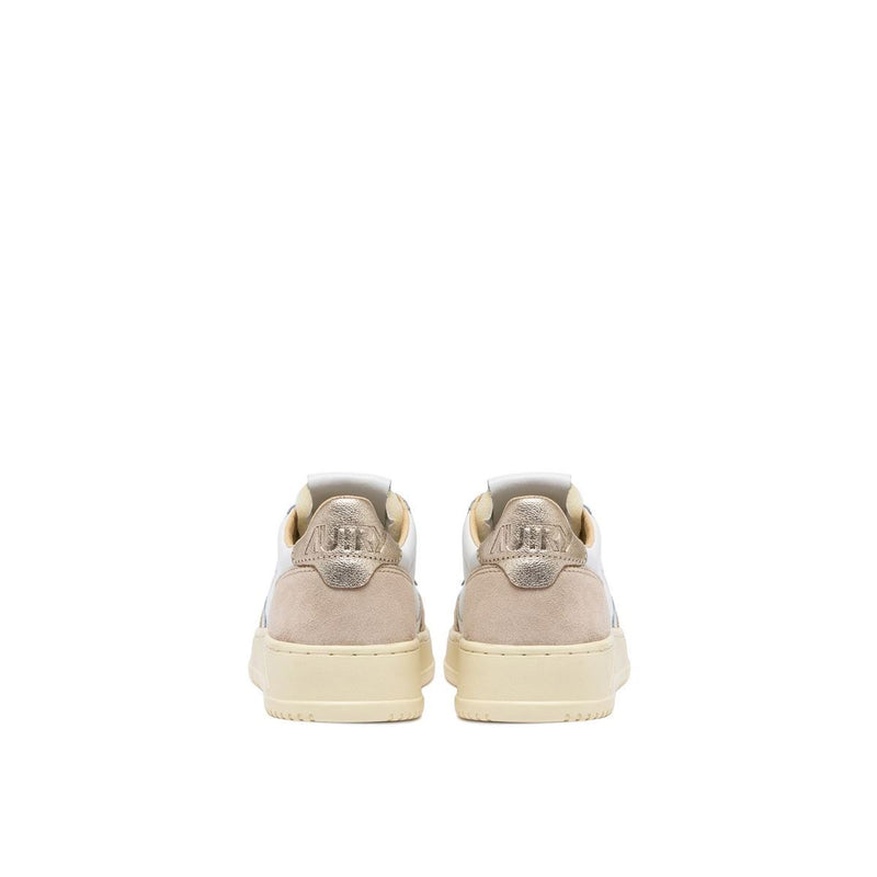 Autry - Sneakers Medalist - Leat/Suede Wht/Gold - Femme