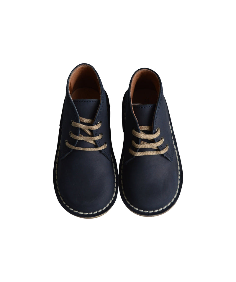 Boys' Lace-Up Derby Shoes Médéric - Navy Blue Nubuck - Boys