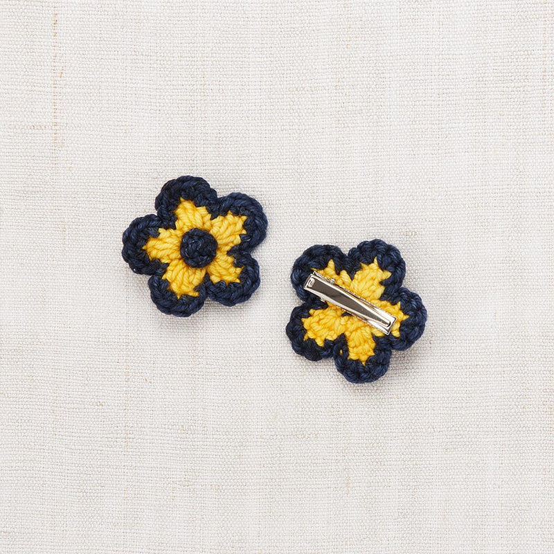 Duo of Flower ink barrettes - Misha & Puff selection available on www.amaetc.com, eco-friendly concept store for children