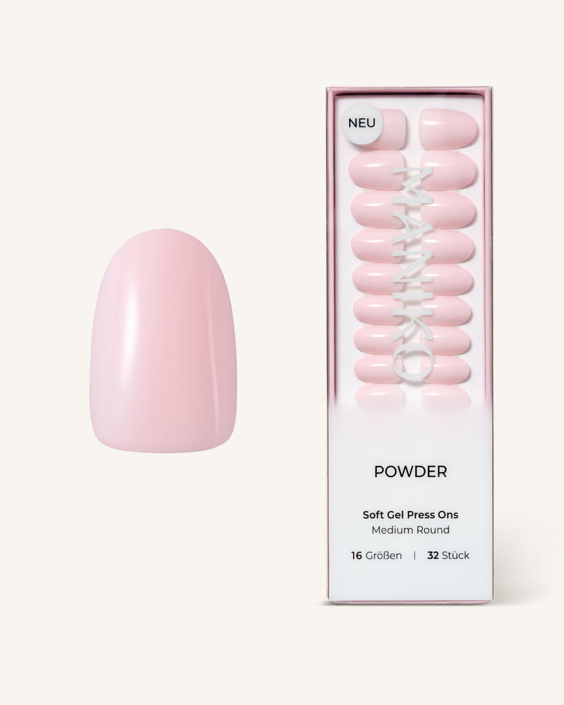 Powder (Moyen, Rond) - Press Ons