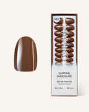 Chrome Chocolate (Moyen, Rond) - Press Ons