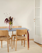 Meko Table - Large - Frosty Blue Top/Auburn Red Legs