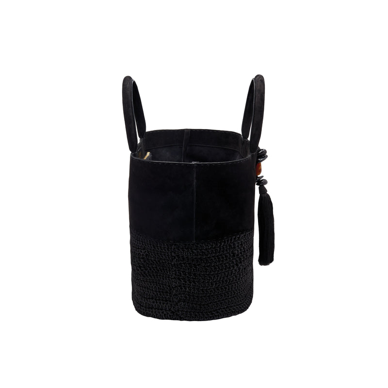 Melita Black Large Tote Bag