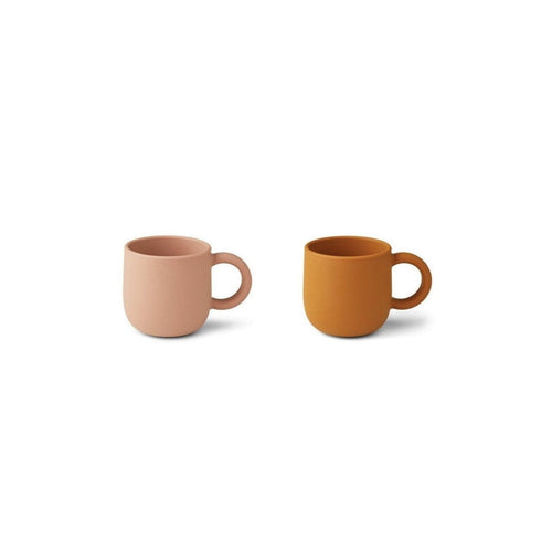 Taza Sostenible para Niños - Merce Paquete de 2 - Mezcla Mostaza / Rosa Oscura