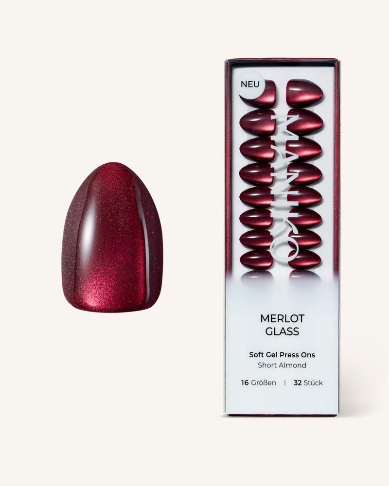 Merlot Glass (Court, Amande) - Press Ons