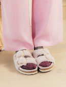 Pantuflas Galia De Piel De Oveja Rosado