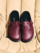 Sabots Riva Vegan Studs Burgundy