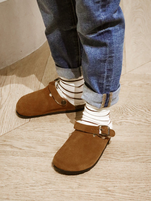 Zuecos de lana y terciopelo Dorla Shetland