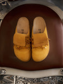 Zuecos tipo pinza de cuero Ambra Velour