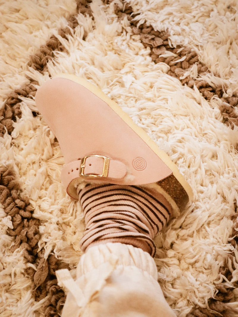 Zuecos de maquillaje de lana y terciopelo Shetland