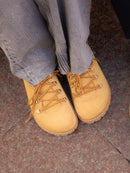 Zuecos Ambra de piel velour Tabanca