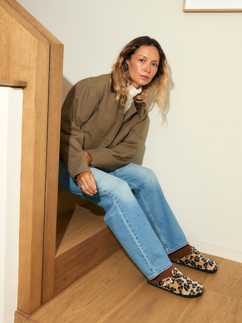 Zuecos de leopardo veganos Riva