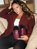 Sabots Riva Vegan Studs Burgundy