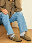 Zuecos Riva Velour Caqui