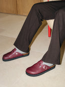 Sabots Riva Vegan Studs Burgundy