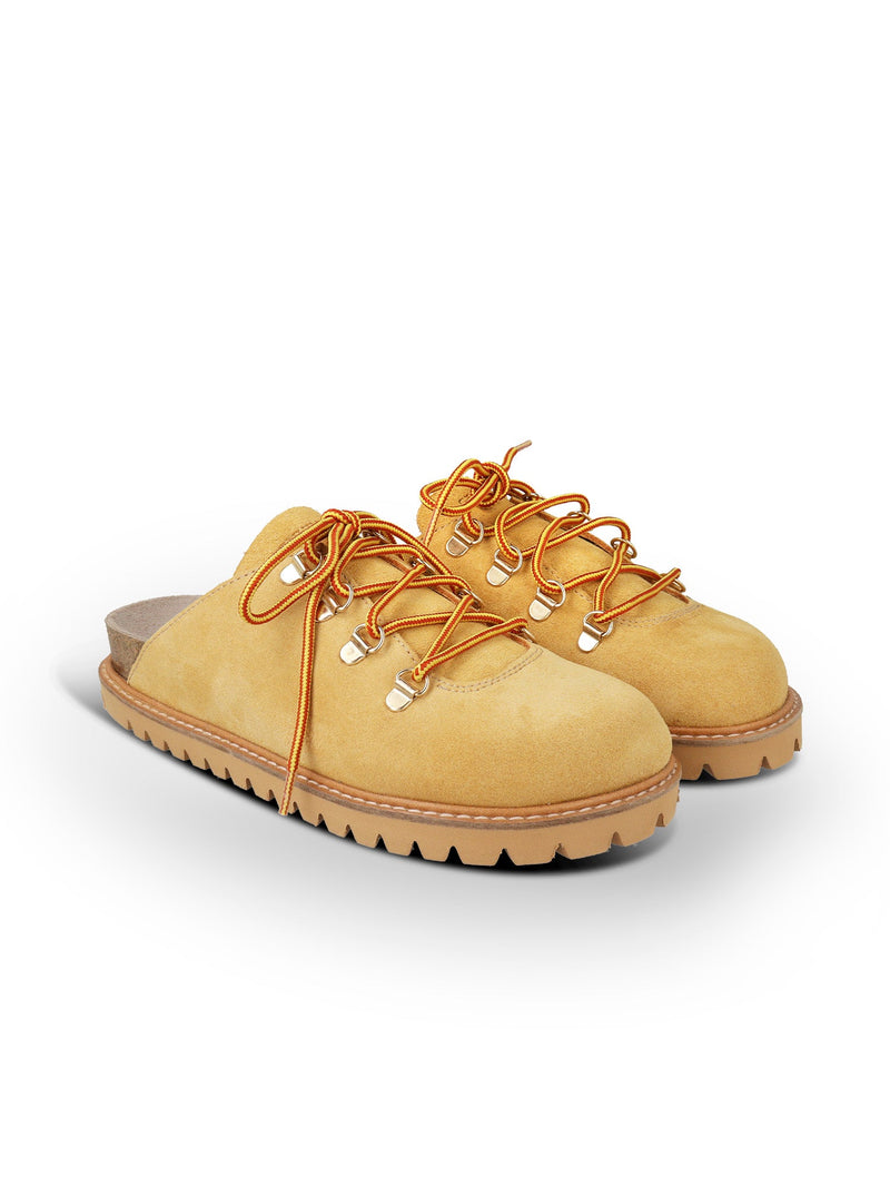 Zuecos Ambra de piel velour Tabanca