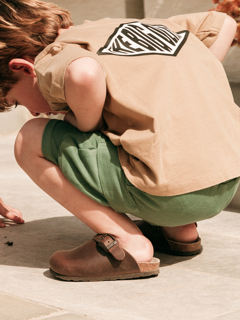 Zuecos Habana Shetland de piel engrasada