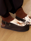 Zuecos Piel Galbano Vaca