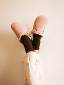 Zuecos de maquillaje de lana y terciopelo Shetland