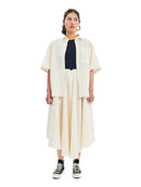 The Prom Falda De Malla Honey Comb Crema