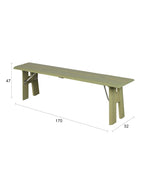 Avenue - Outdoor Bench - Pine Wood - Sage Green/Green