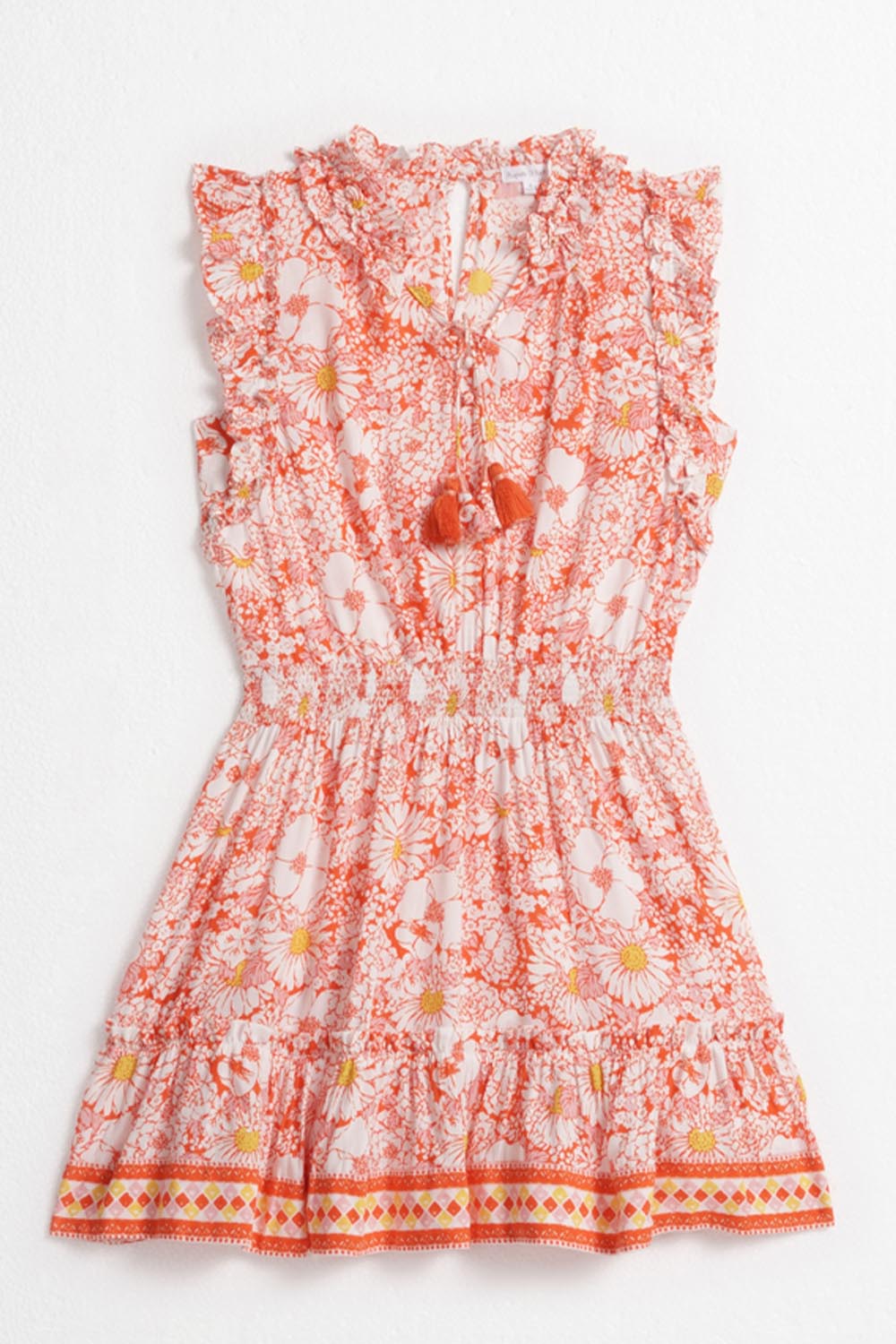 Robe Courte Triny - Orange Mid 70'S Garden - Enfant